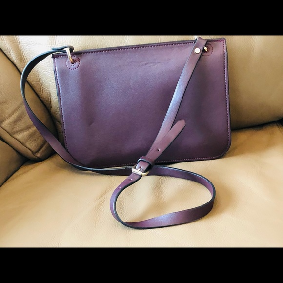 Zara, Deep Grape Crossbody Bag With Gold Accents, EUC - Picture 14 of 16
